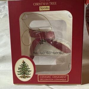 Spode Red and White Ceramic Ornament